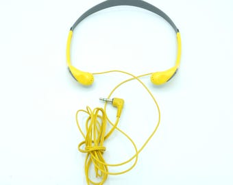 Genuine Sony Walkman MDR-W14 SPORTS Yellow Headphones Walkman