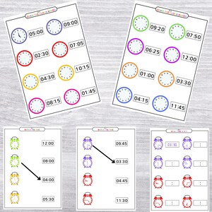 Learning Clock Kid Activity Diy Clock for Kid Montessori Toddler Kids ...