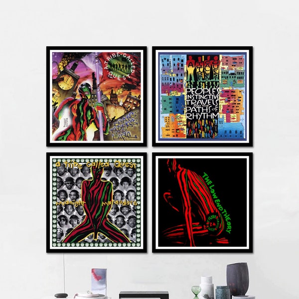 Tribe Called Quest Poster Album Poster | Album Cover Poster Vinyl Art Decor Artwork Gift for Home Music Rapper Rap Vintage Old School