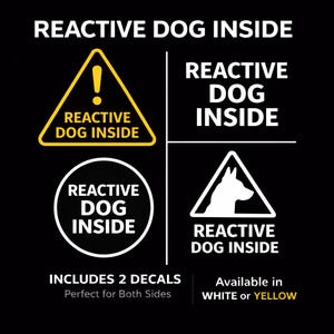 Reactive Dog Inside Decal – Please Give Space – Anxious Dog Warning Sticker