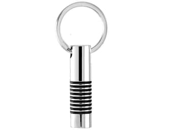 Cremation Keyring: Stainless Steel Cylinder Urn, Keepsake Memorial