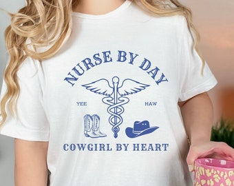Nurse Western Style Shirt, Nurse Cowgirl, Nurse Cowboy Rodeo Shirt, Vintage Western Country Shirt,Cute Cowgirl Nurse Gift, Cowgirl Nurse Tee