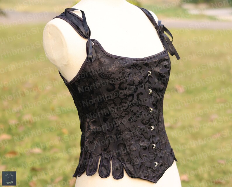Corset Femme Gothique Médiéval - Bustier Désossé Pour Effet Taille Fine Sablier