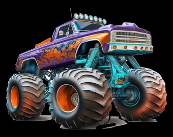 iron-on patch; Iron-on motif, monster truck
