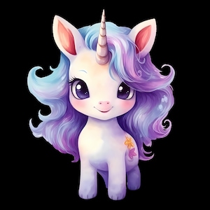 iron-on patch; Iron-on motif, unicorns, colorful