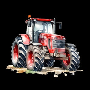 Iron-on image; iron-on motif, tractor