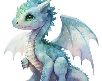 Iron-on image; iron-on motif, dragon