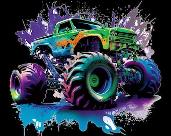 Iron-on image; iron-on motif, monster truck