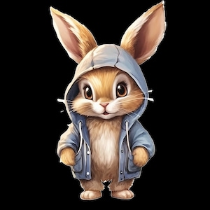 Iron-on image; iron-on motif, rabbit, Easter