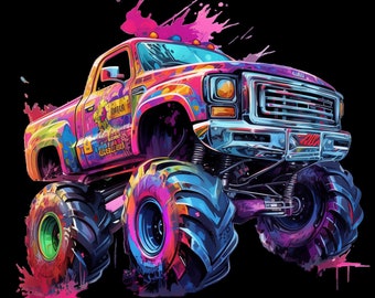 iron-on patch; Iron-on motif, monster truck
