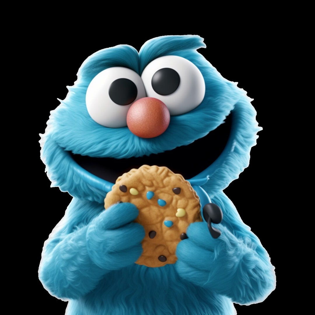 Bügelbild Bügelmotiv, Krümelmonster, Cookie - Etsy.de
