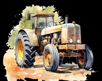 iron-on patch; Iron-on motif, tractor