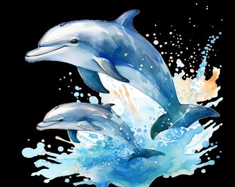 Bügelbild; Bügelmotiv, Delphin, Tiere