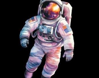 Bügelbild; Bügelmotiv, Astronaut, Weltraum