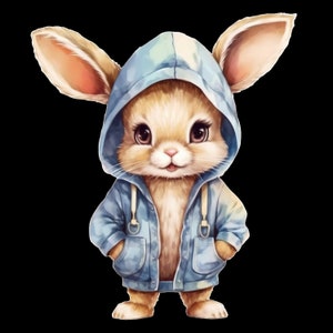 Iron-on image; iron-on motif, rabbit, Easter