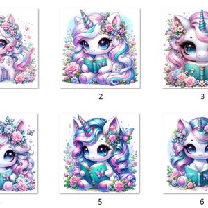Iron-on image; iron-on motif, unicorn