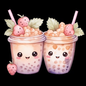 iron-on patch; Iron-on motif, bubble tea