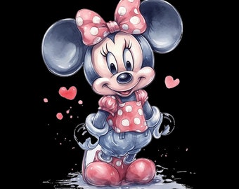 Bügelbild; Bügelmotiv, Minnie Mouse