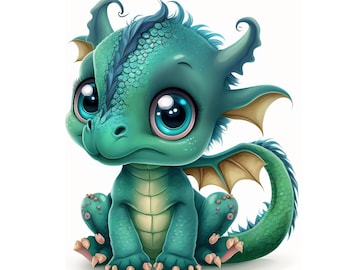 Iron-on image; iron-on motif, dragon