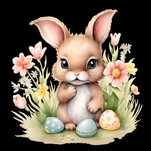 iron-on patch; Iron-on motif, bunny, Easter