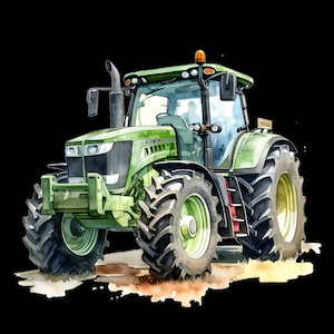 Iron-on image; iron-on motif, tractor