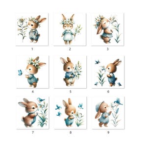 Iron-on image; iron-on motif, rabbit, Easter