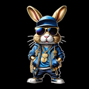 iron-on patch; Iron-on motif, bunny, Easter, cool