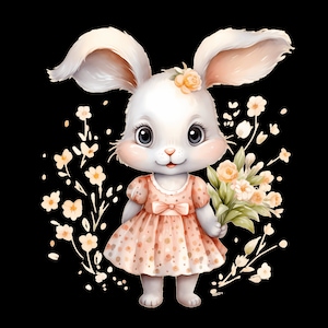 iron-on patch; Iron-on motif, bunny, Easter
