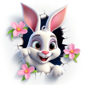 iron-on patch; Iron-on motif, bunny, Easter