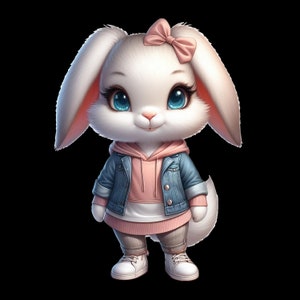 iron-on patch; Iron-on motif, bunny, Easter