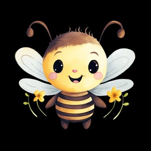 Iron-on image; iron-on motif, bee, honey