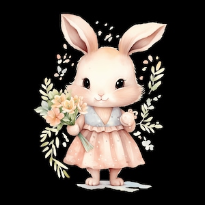 iron-on patch; Iron-on motif, bunny, Easter