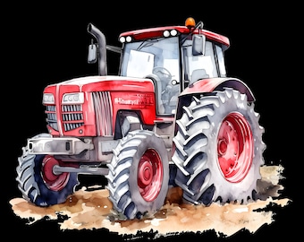Iron-on patch; iron-on motif, tractor