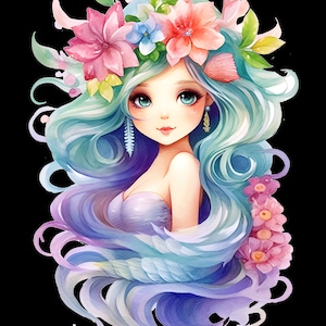iron-on patch; Iron-on motif, mermaid