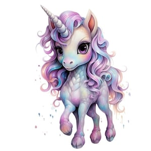 Iron-on image; iron-on motif, unicorn