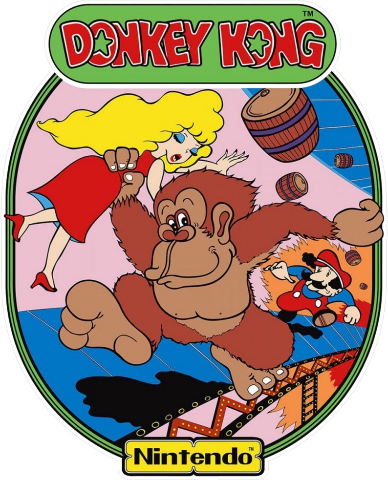 Donkey Kong Arcade Graphics Set of 2 Etsy