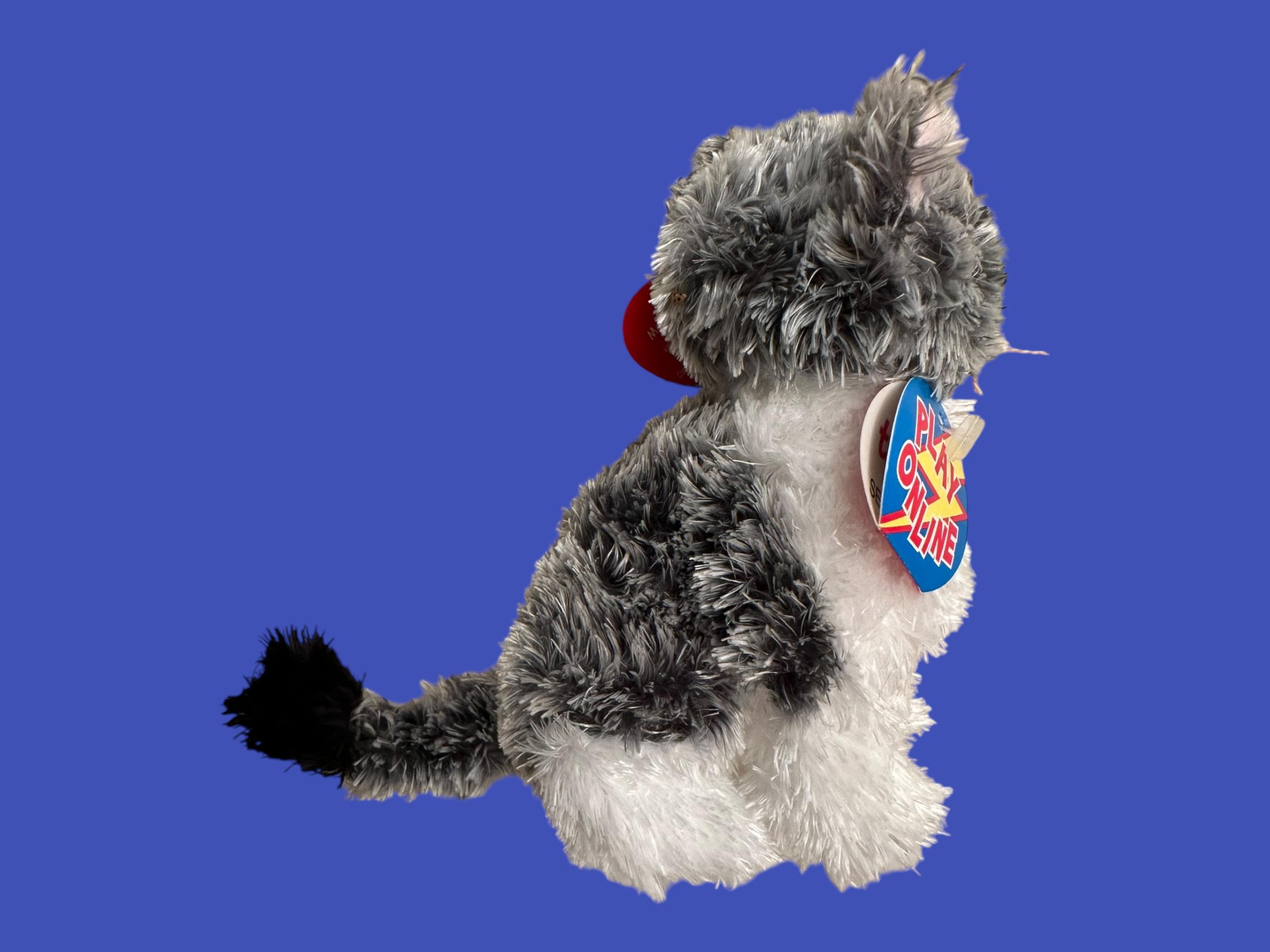 TY Beanie Babies - Cricket the Grey and White Cat (5.5''). Mint