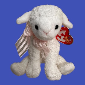 TY Beanie Babies - Lullaby the lamb (6"). Mint condition.