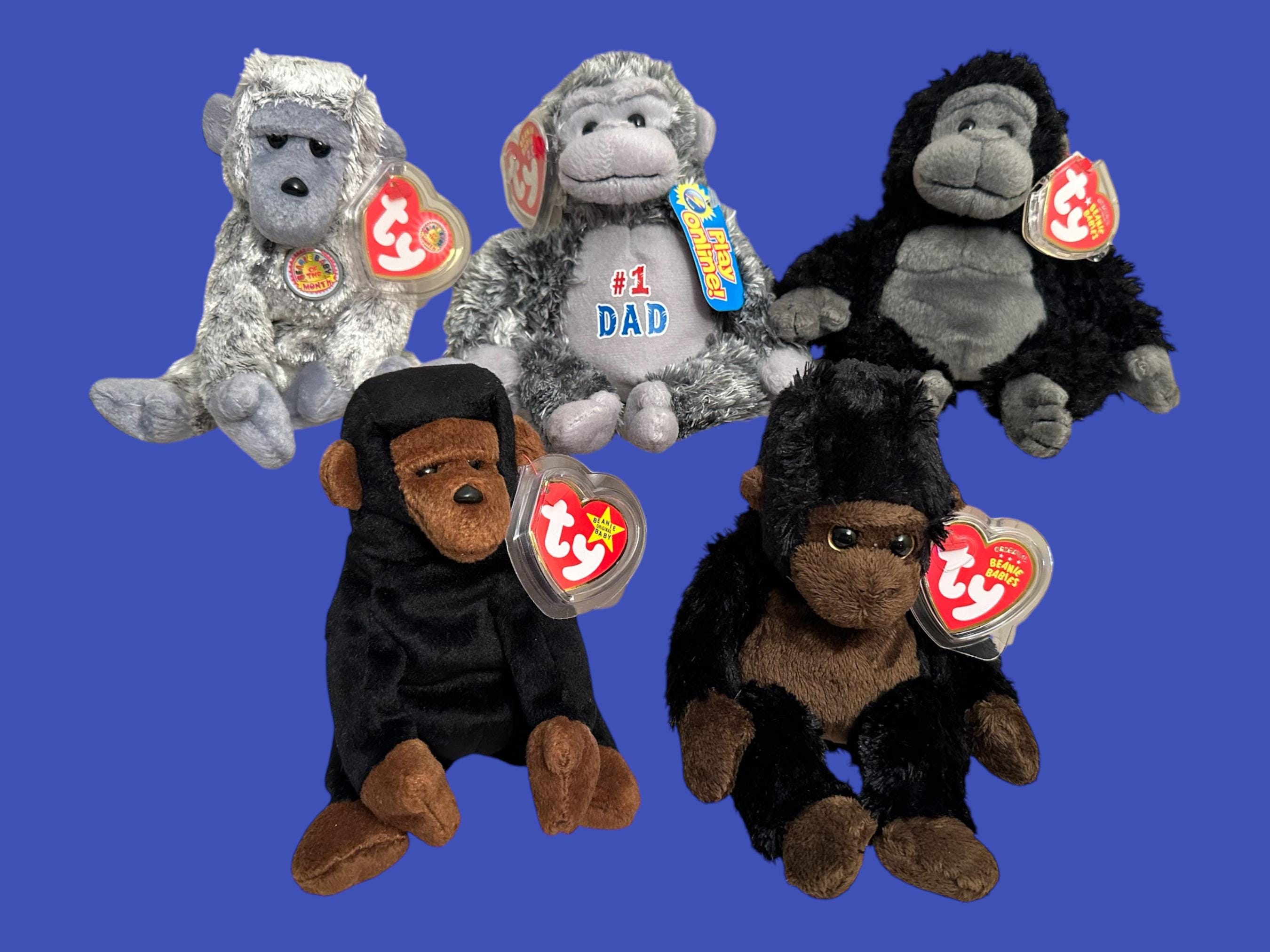 Ty Punkies Beanie 2002 Zig-zag Monkey Plush Stuffed Animal