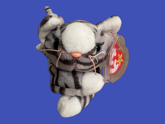 TY Beanie Babies - Prance the Grey Cat (7.5'') - Etsy