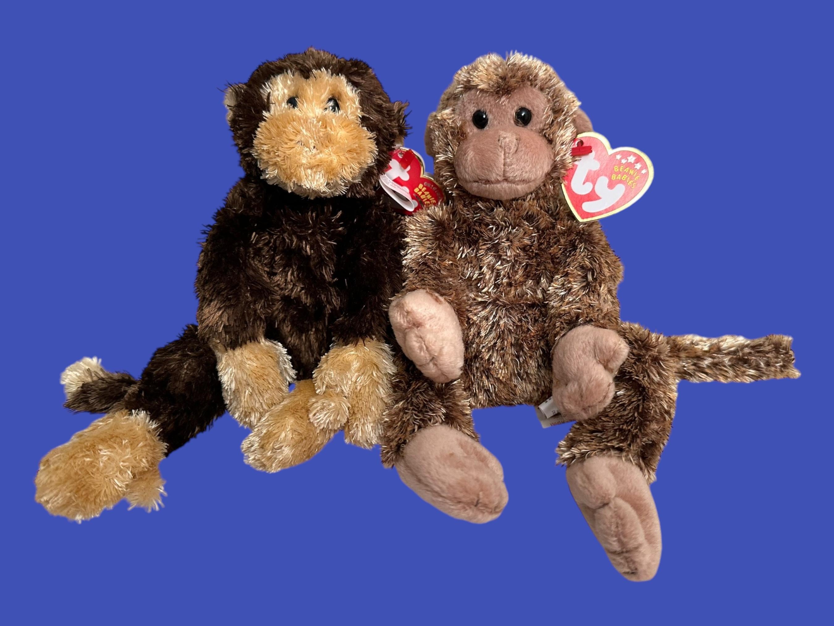 TY Beanie Babies - Swinger and Bonsai the Monkeys (9
