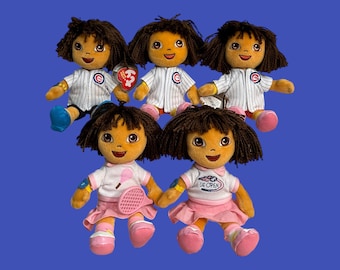 TY Beanie Babies Chicago Cubs #08, #09, #10, Dora Del Tenis and
