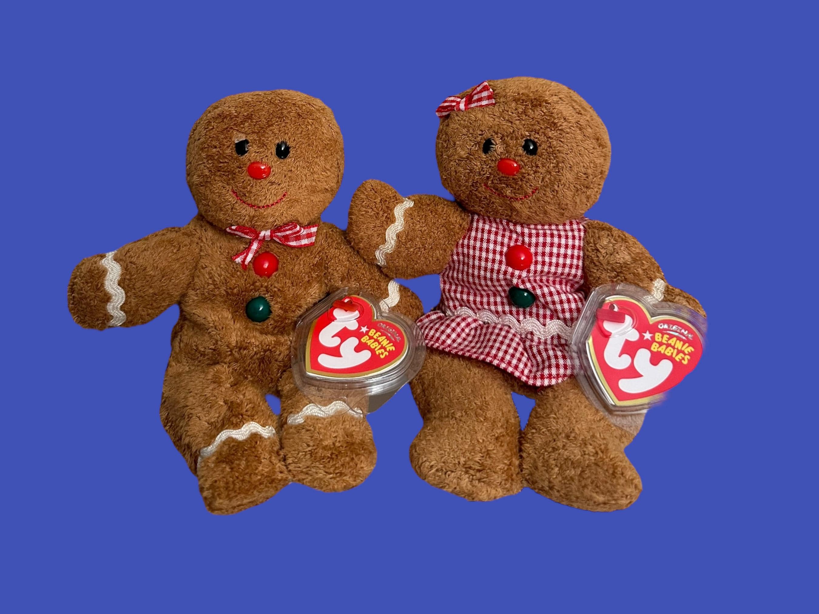 TY Beanie Babies Hansel the Gingerbread Man Gretel the