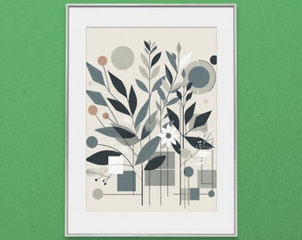 Rośliny geometryczne | Abstrakcyjna sztuka ogrodu botanicznego | NATYCHMIASTOWY DRUKU DO POBRANIA