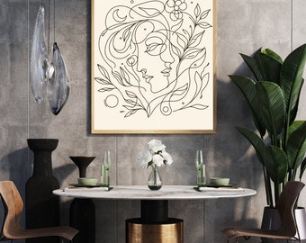 Boho Soul Lines | Sztuka na twarzy | NATYCHMIASTOWY DRUKU DO POBRANIA