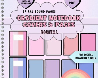 Colorful Digital Notebook, iPad Journal (PDF)