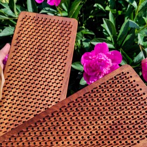 Unique Handmade Gift, Sadhu Board 10 mm, Wooden Sadhu Board, Standing on Nails, Yoga Board for Meditation, Sadhu Board 8 mm for Beginner
