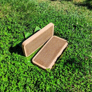 Handcrafted Oak Wood Sadhu Board: Yoga Nails, Pyrography Design