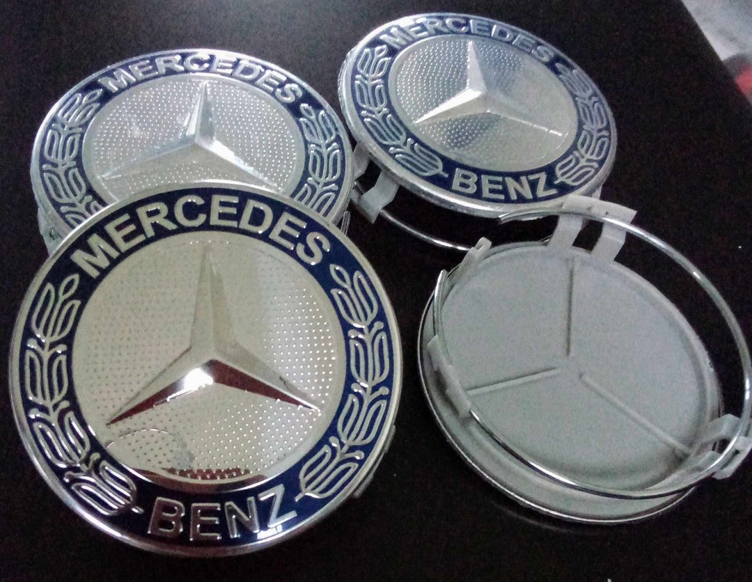 Rim Logo Wheel Center Hub Caps Dark Blue 75mm Mercedes Benz AMG - Etsy