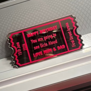 Personalisierte Acryl Novelty Event Ticket